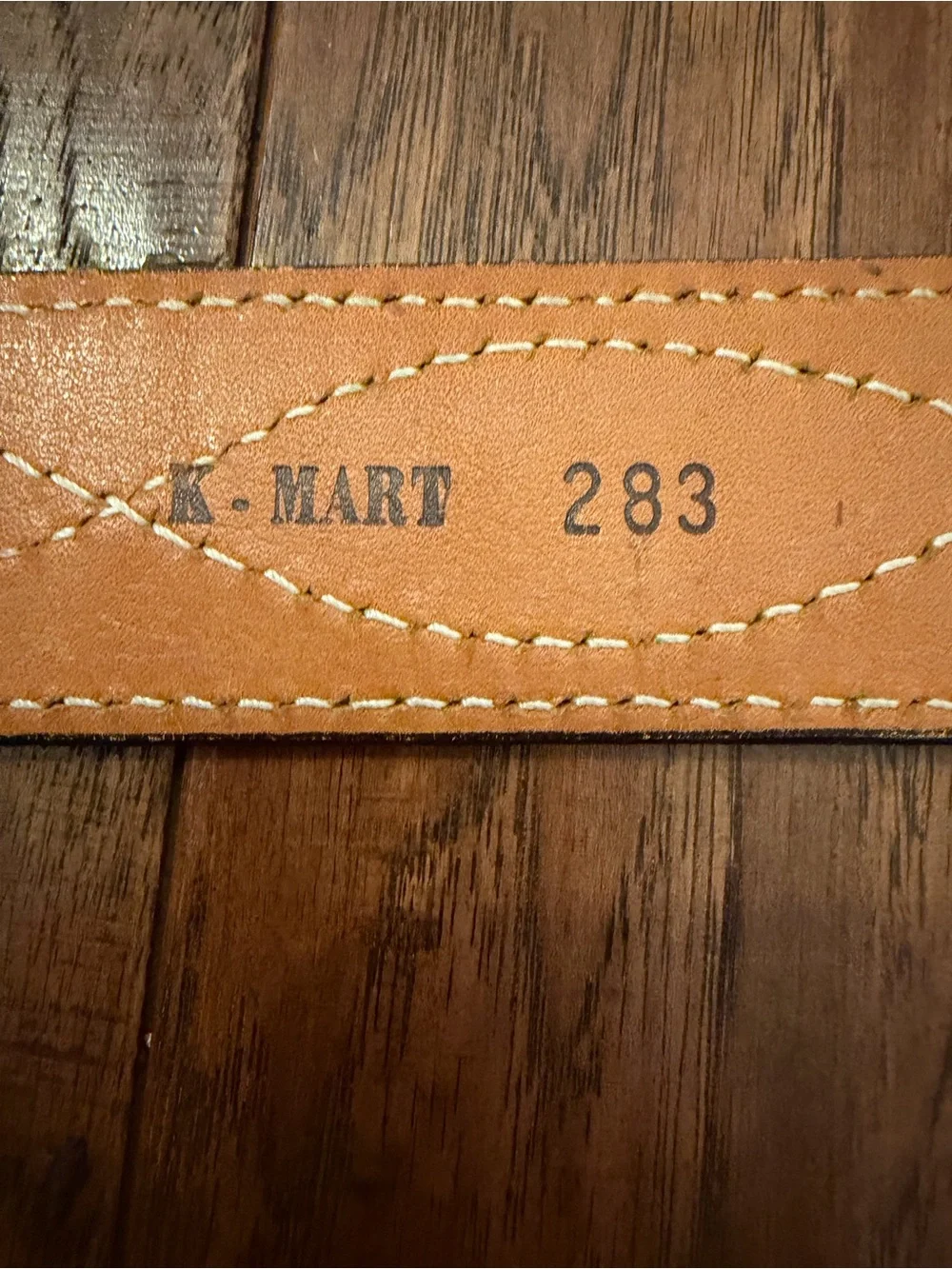 Vintage Genuine Leather Hand Finished White K-Mart Unisex 42-44 Belt